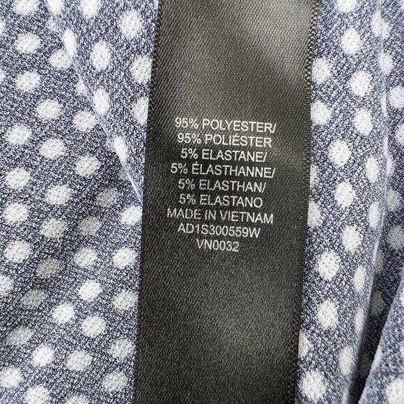 ADRIANNA PAPELL navy white dots, scoop neck short sleeve women’s size 2X top - Picture 7 of 9